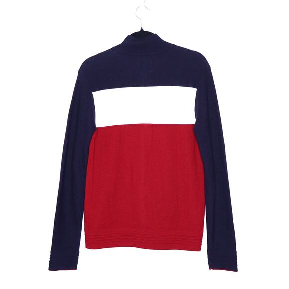 CASTELLI Armando Sweatshirt Savile Blue Red Off White Full Zip High Neck Men's M - Picture 3 of 15